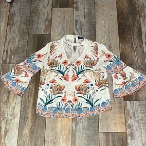 Floral Bell Sleeve Top by Fab’rik boutique